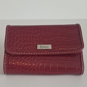 Liz & Co. Red Croc-Embossed Women's Wallet